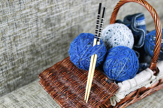 knitting wool ball hobby