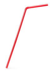 Red drinking cocktail straw