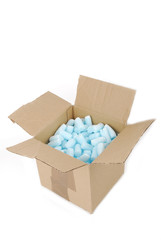 box with fragile foam packing