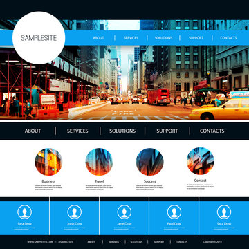     Website Design for Your Business with One Street of New York City Image Background 