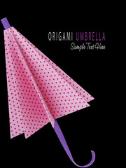 Origami pink umbrella