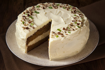 Carrot cake with cream cheese frosting