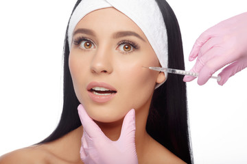 Injections of anti-aging facial