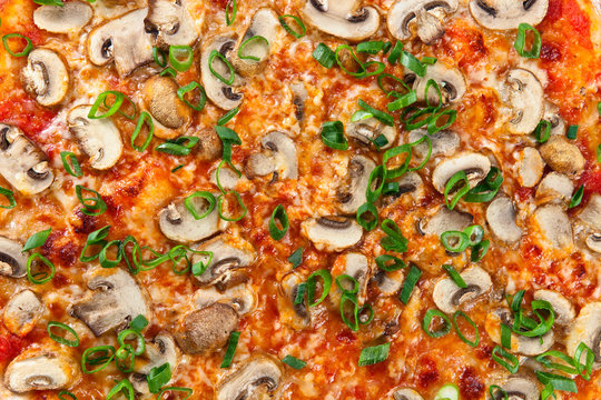 Closeup of fresh baked pizza