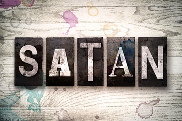 Satan Concept Metal Letterpress Type