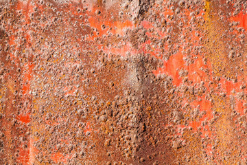Old red rusted iron, background photo texture