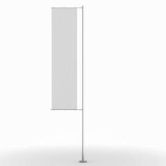 Banner flag isolated on white background