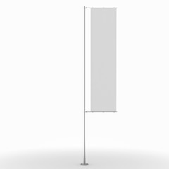 Banner flag isolated on white background