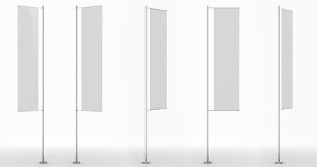 Banner flag isolated on white background