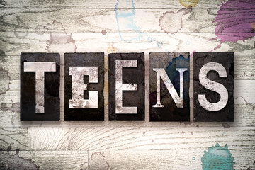 Teens Concept Metal Letterpress Type