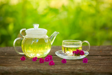 green tea in beautiful cup
