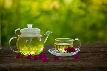 green tea in beautiful cup