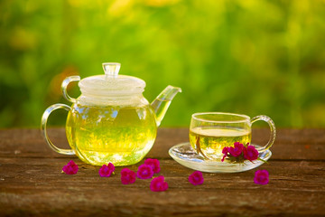 green tea in beautiful cup