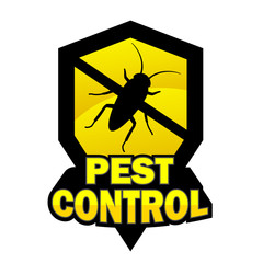 Pest control logo on white background