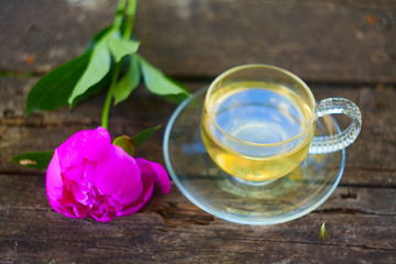 green tea in beautiful cup