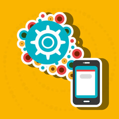 smartphone group online apps vector illustration eps 10