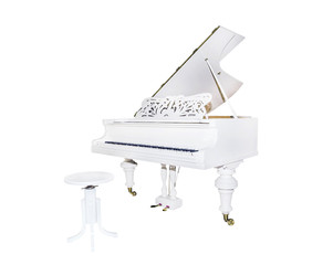 white piano