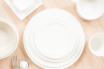 blank white dish