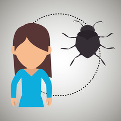 character secure protection vector illustration eps 10