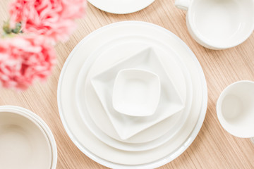 blank white dish