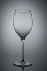 Crystal glass closeup. Shooting against the light