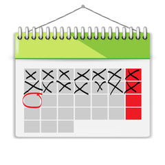 Vector illustration of detailed calendar