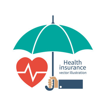 Health insurance silhouette icon