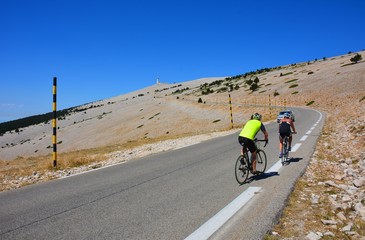 cyclisme, ascension du mont ventoux, vaucluse - obrazy, fototapety, plakaty