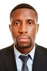 Gesicht von einem afrikanischen Geschäftsmann