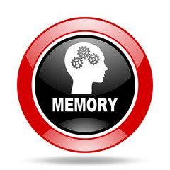 memory red and black web glossy round icon