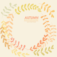 autumn round frame