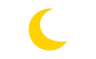 Obraz na płótnie Canvas Vector moon symbol icon on white background