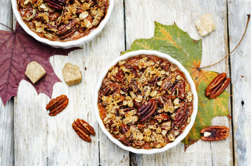 Sweet Potato Casserole with Pecan oat crumbs