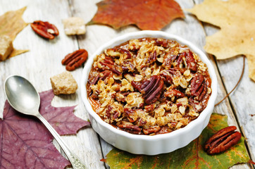 Sweet Potato Casserole with Pecan oat crumbs