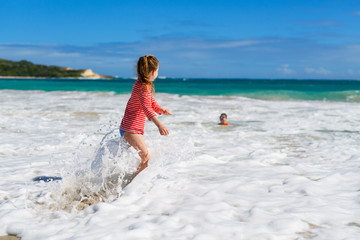 Kids having fun at beach