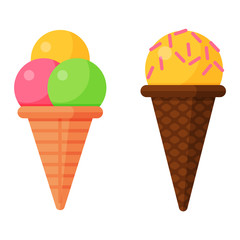 Set of ice cream icons