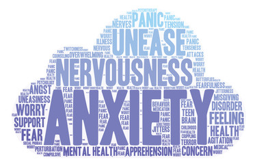 Obraz premium Anxiety Word Cloud