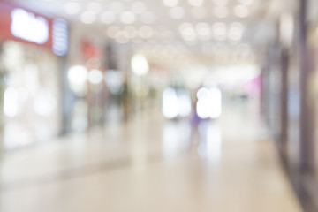Abstract background of shopping mall, shallow depth of focus. - obrazy, fototapety, plakaty