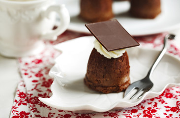 Small chocolate cake. Sweet Cake 