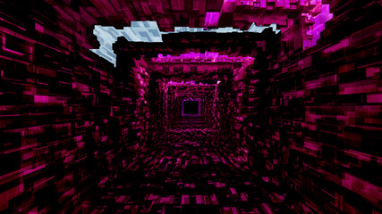 abstract pink tunnel 