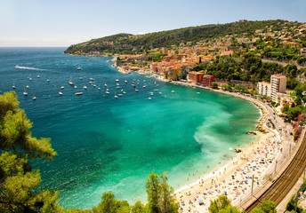 French riviera, Mediterranean Sea blue sky Villefranche Nice