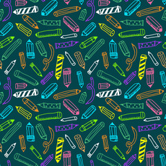 Pencils sketch seamless