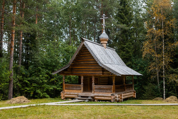 Old orthodox wooden chapel near Arkchangelsk
