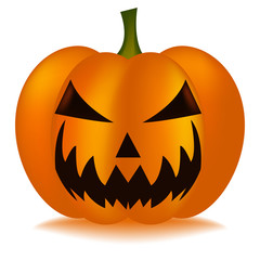 Pumpkin vector, jack, isolated illustration.