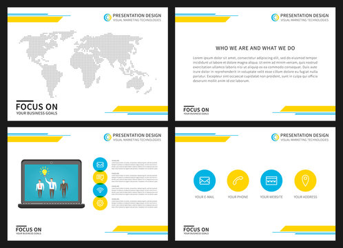 Presentation vector layout for corporate documents, report, business proposal, book cover. Modern presentation design with infographic. Horizontal presentation slides with bars, charts, graphs.