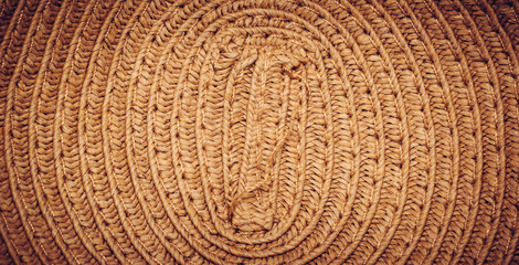 texture of painted straw hat close up,