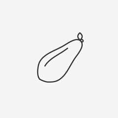 papaya outline icon