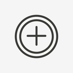 positive outline icon