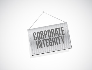 Corporate integrity banner sign concept