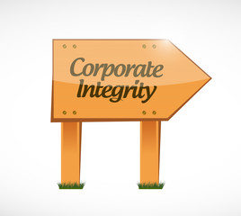 Corporate integrity wood sign concept